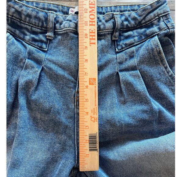 SO Pleated Balloon Jean Super High Rise Sz 9/29 Baggy Relaxed Taper Leg Trendy - Picture 9 of 10